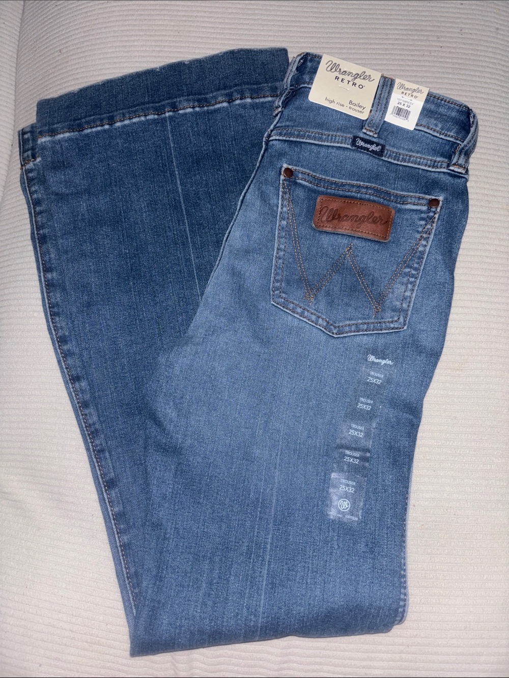 Wrangler Blue Retro High-Rise Straight Jeans